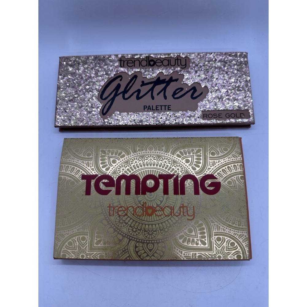 Trend Beauty Eyeshadow Palette Lot Glitter Rose Gold & Tempting Makeup